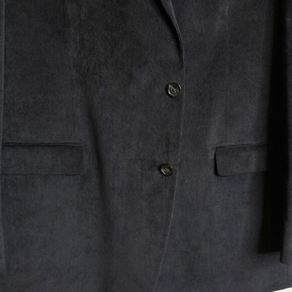 Chaps Men's 46L Black Corduroy Blazer Sport Coat Suit Jacket - Picture 10 of 11